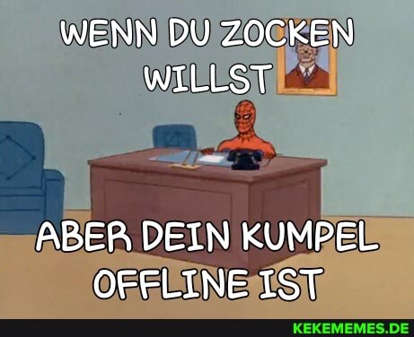 WENN DU ZOCKEN WILLST
ABER DEIN KUMPEL OFFLINE IST