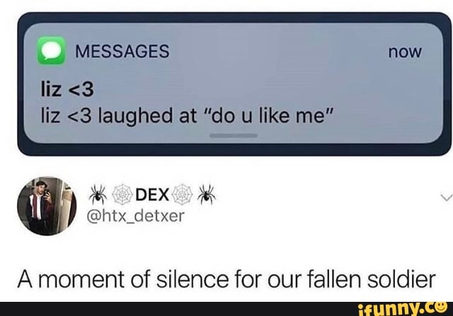 A moment of silence for our fallen soldier