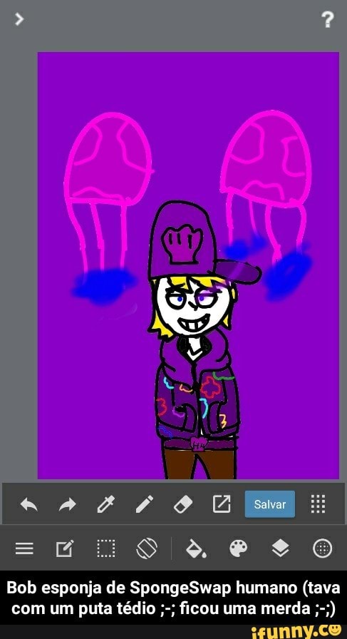 Bob esponja de SpongeSwap humano (tava - Bob esponja de SpongeSwap humano (tava com um puta tédio ;-; ficou uma merda ;-;)