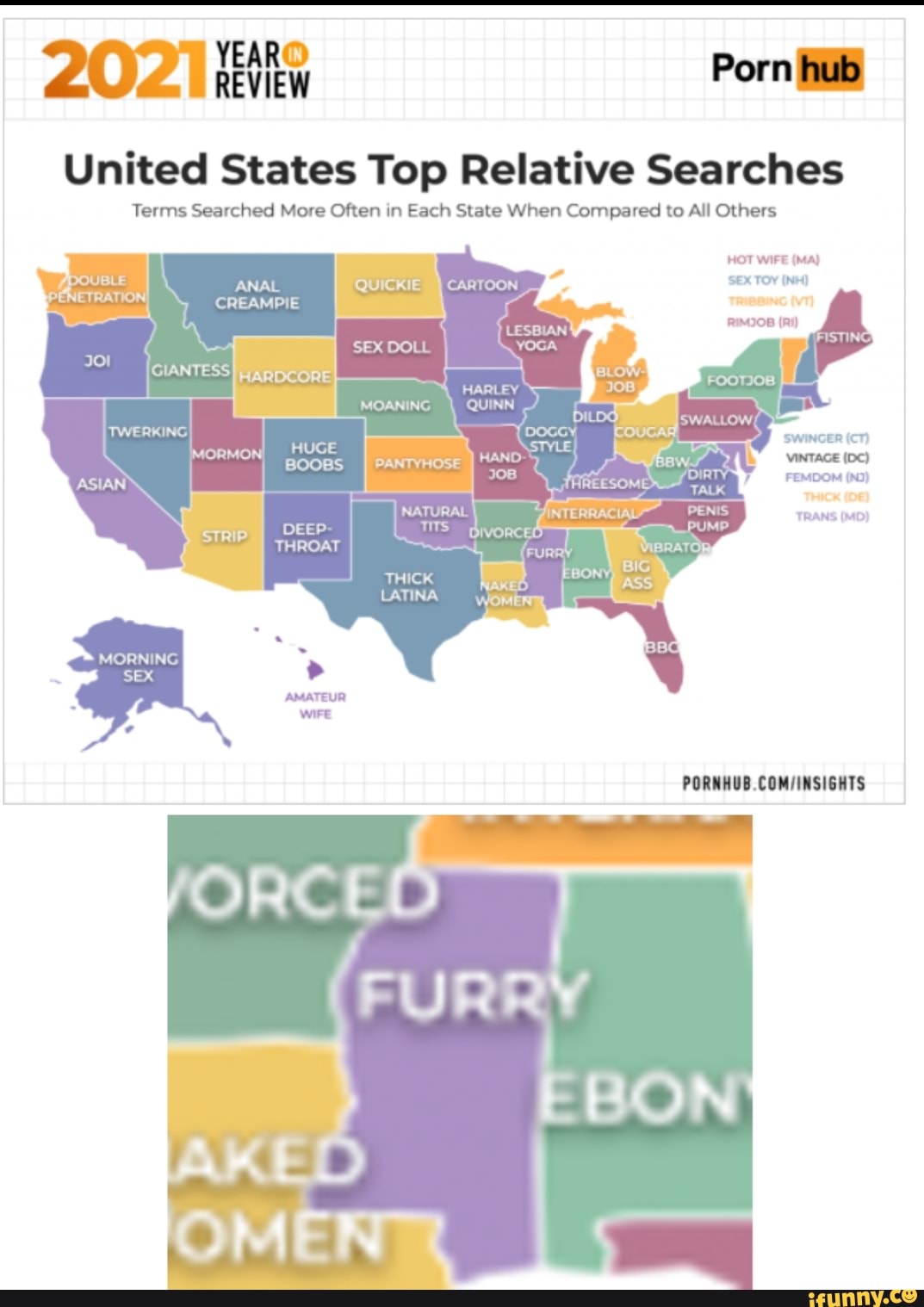 REVIEW Porn hub United States Top Relative Searches Terms Searched More Often in Each State When pic
