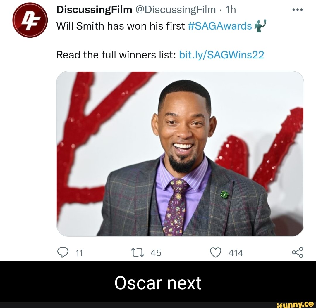 DiscussingFilm Will Smith has won his first "SAGAv Read the full
