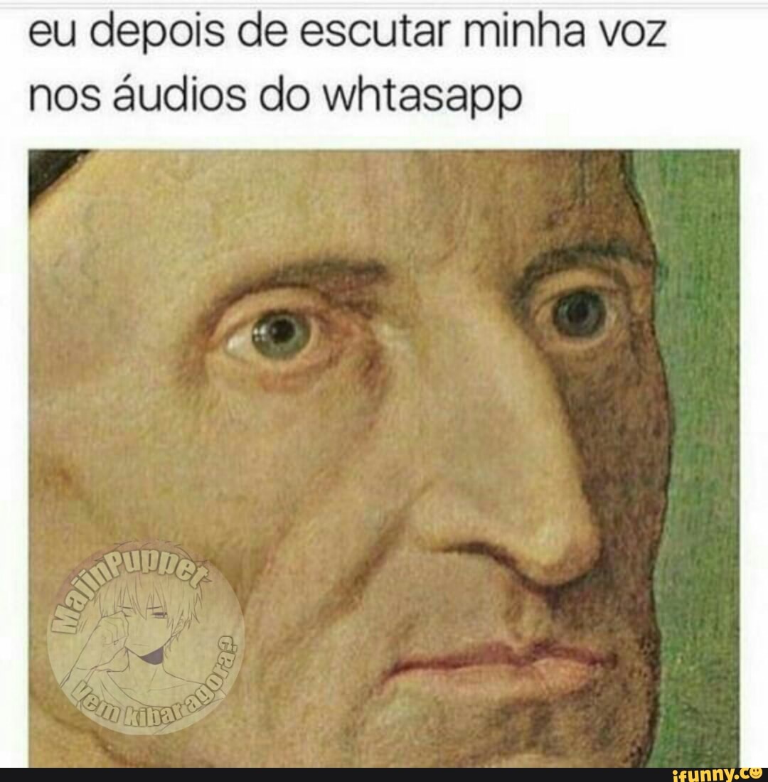 eu depois de escutar minha voz
nos áudios do whtasapp