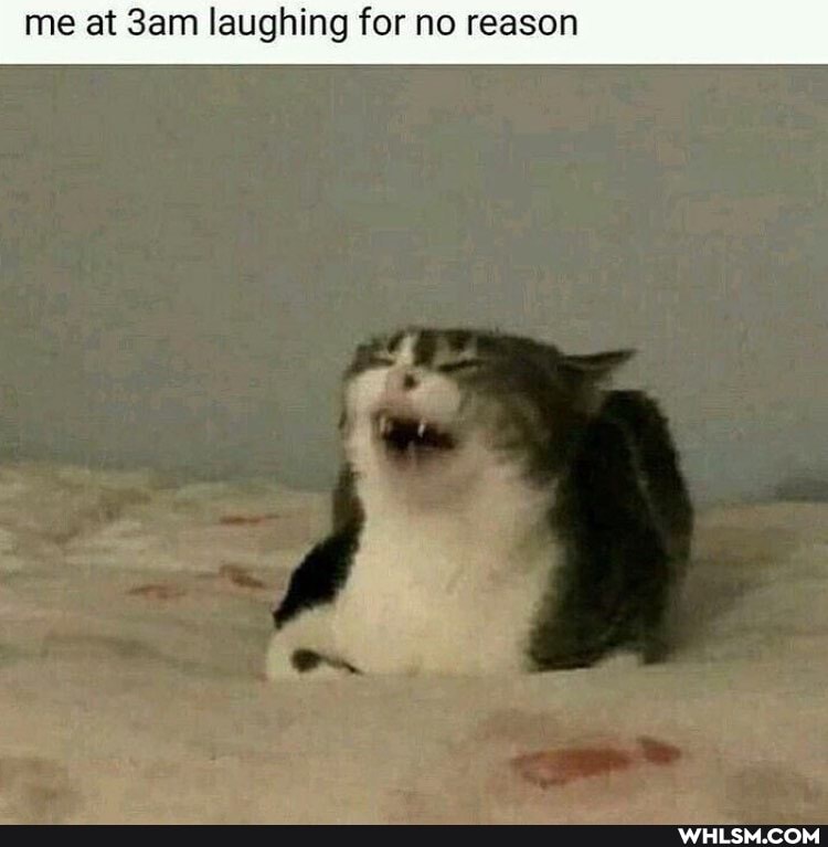 me at laughing for no reason