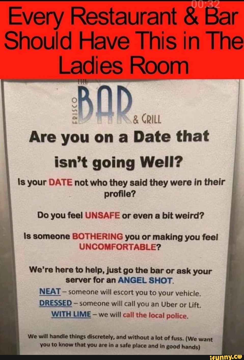 Every Restaurant & Bar Should Have This in The Ladies Room FRISCO BOD