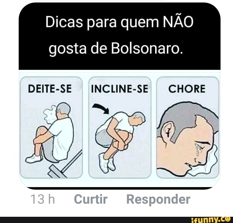 Dicas para quem NÃO
gosta de Bolsonaro.