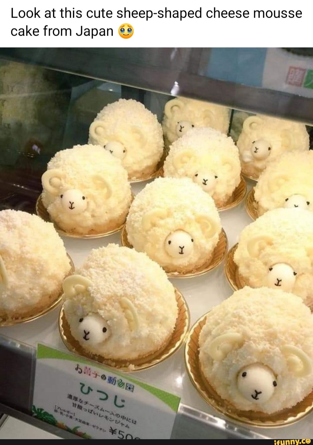 Look at this cute sheepshaped cheese mousse cake from Japan dy iFunny