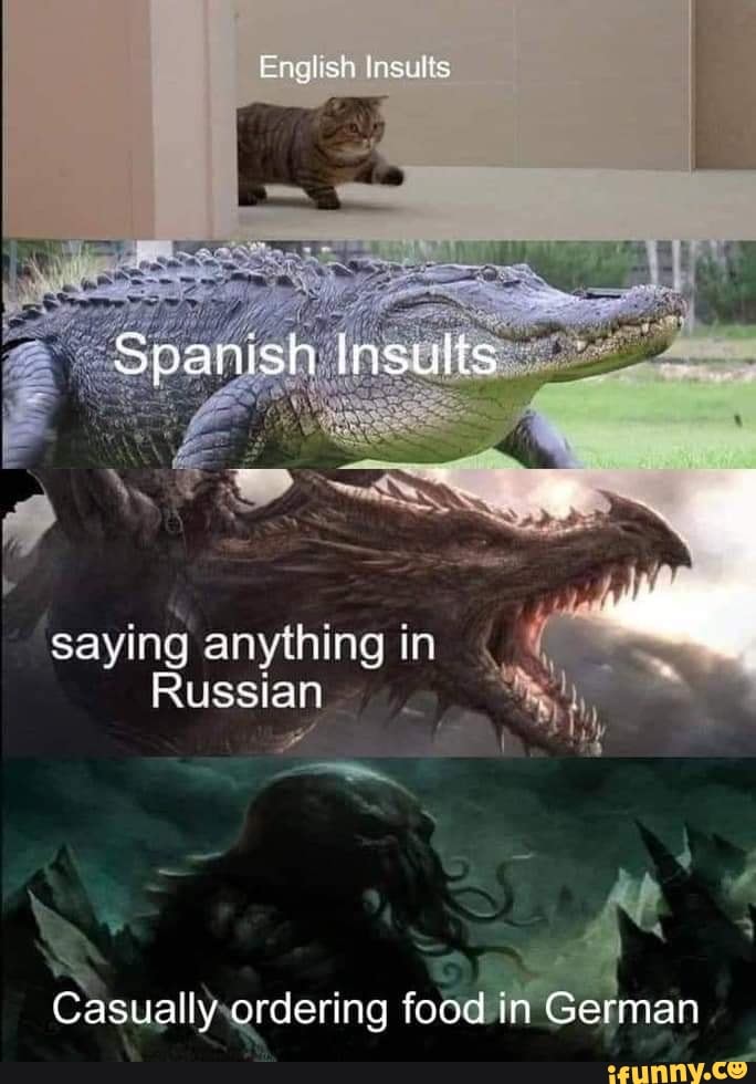 English Insults Spanish Insuits 4 saying anything in Russian Casually ...