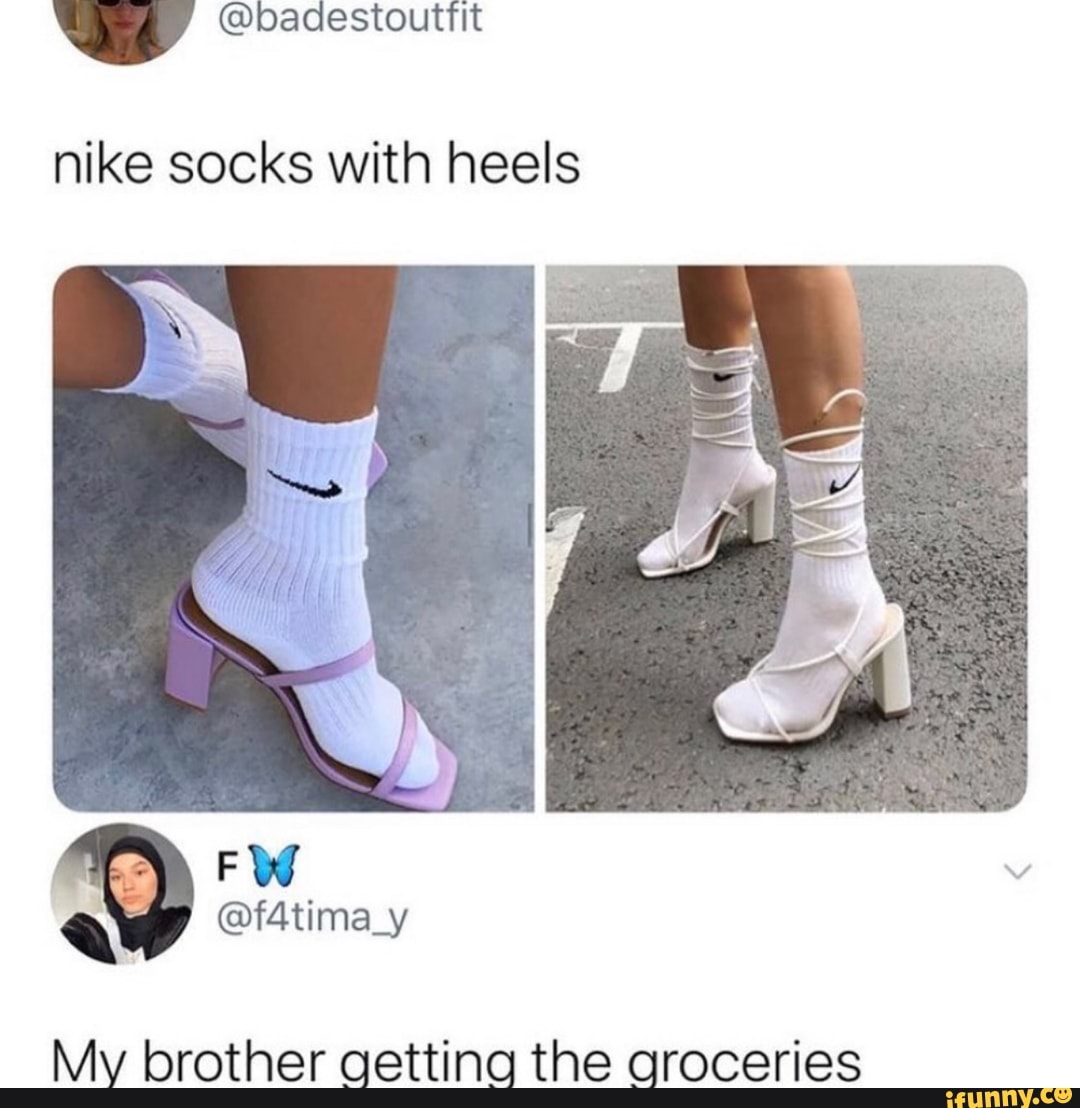 heels with nike socks