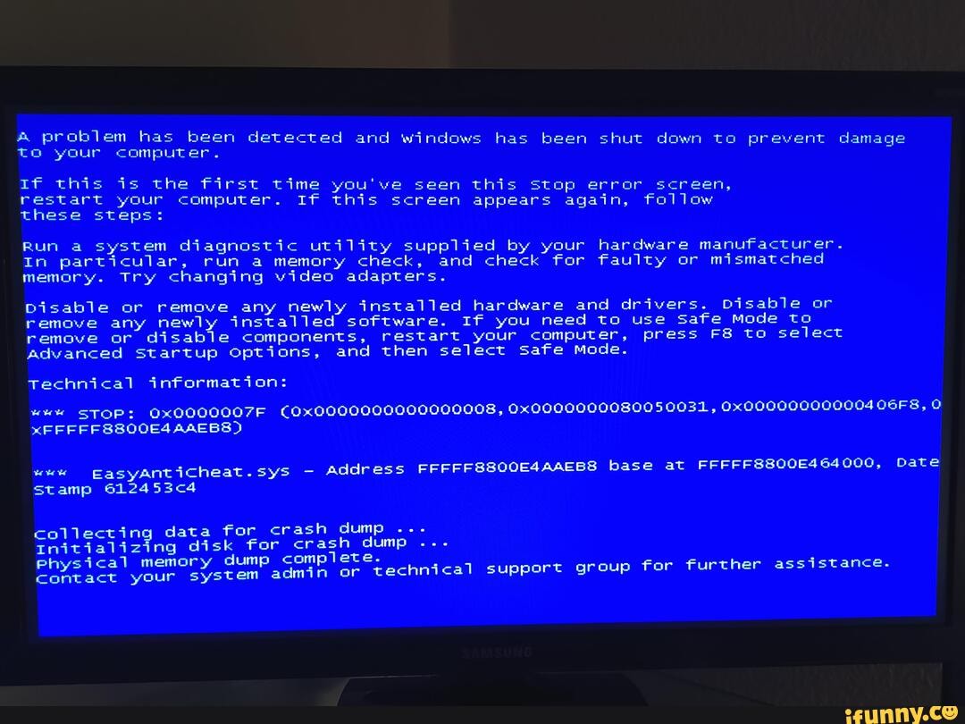 Problem Has Been Detected And Windows Has Been Shut Down To Prevent Damage To Your Computer
