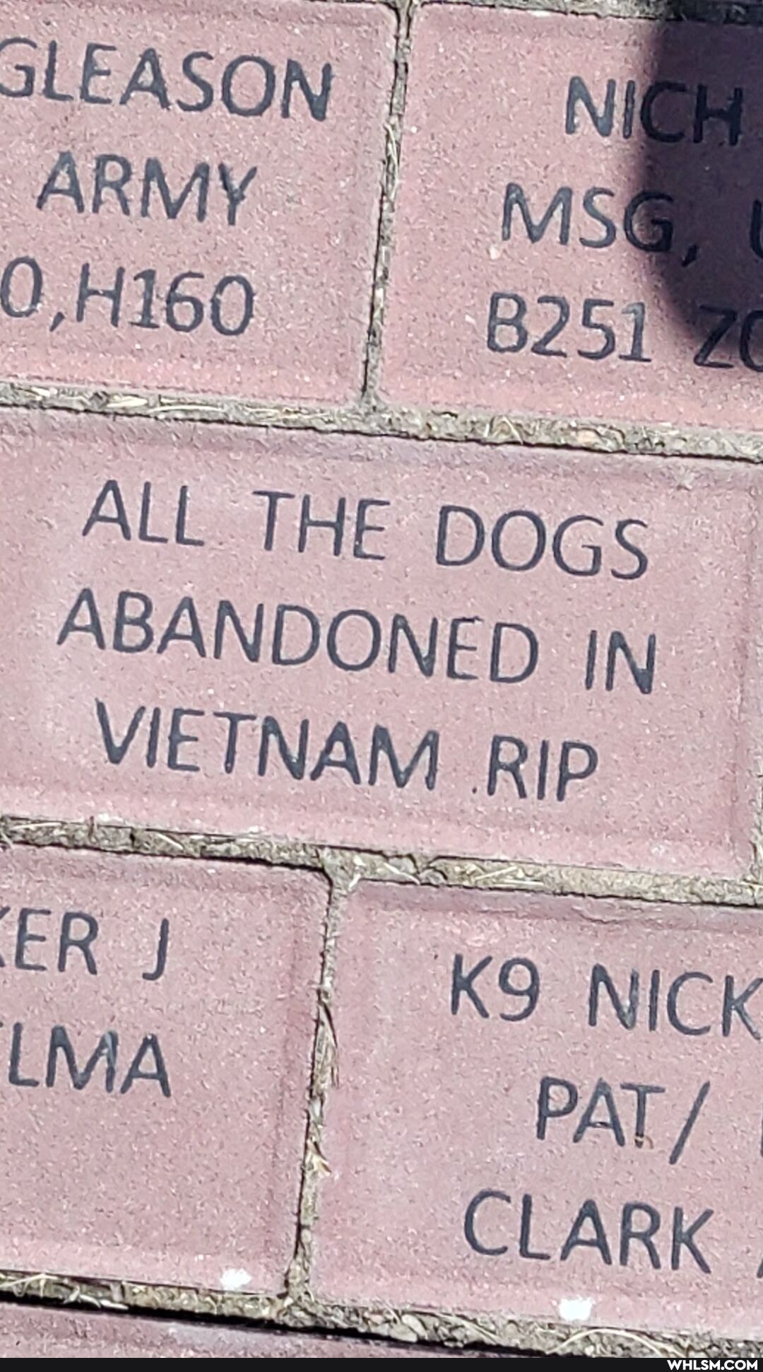 SLEASON
ARMY
MISC
ALL THE DOGS ABANDONED IN
VIETNAM RIP
RICK
CLARK .