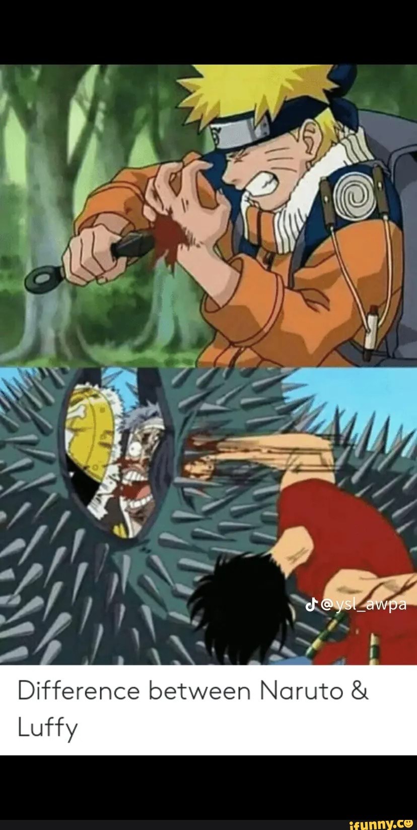 aw Difference between <b>Naruto</b> & Luffy.