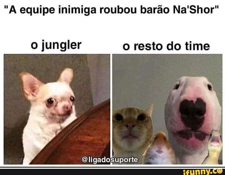 "A equipe inimiga roubou barão Na'Shor"
o jungler o resto do time
EL 4