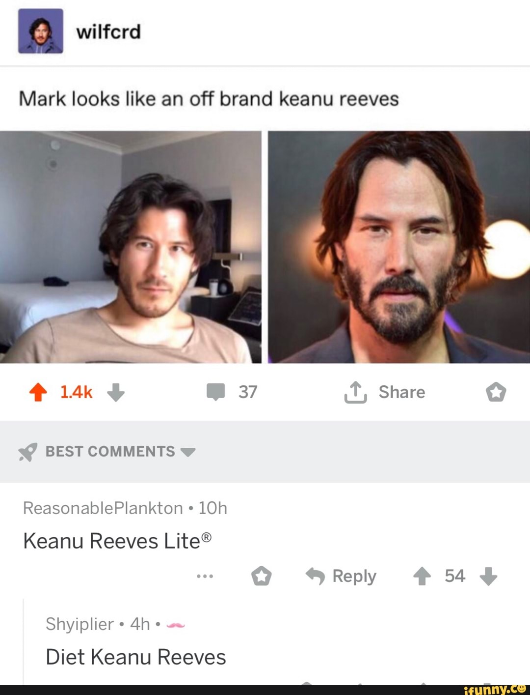 Mark looks like an off brand keanu reeves ReasonablePlankton - 10h ...
