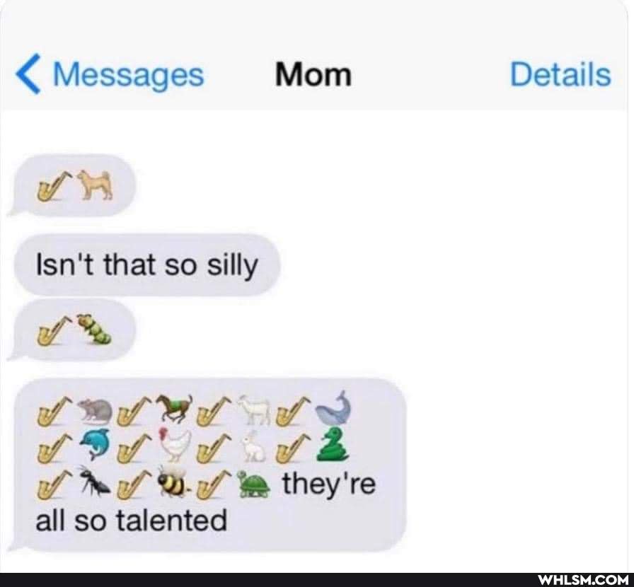 < Messages Mom Details
SA
Isn't that so silly
oS %
they're
all so talented