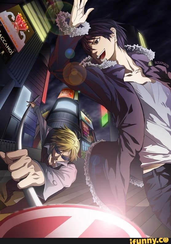 anime, animu, fanart, durarara, izaya, shizuo