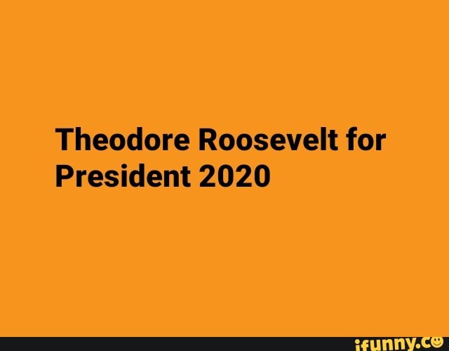 Theodore Roosevelt for
President 2020