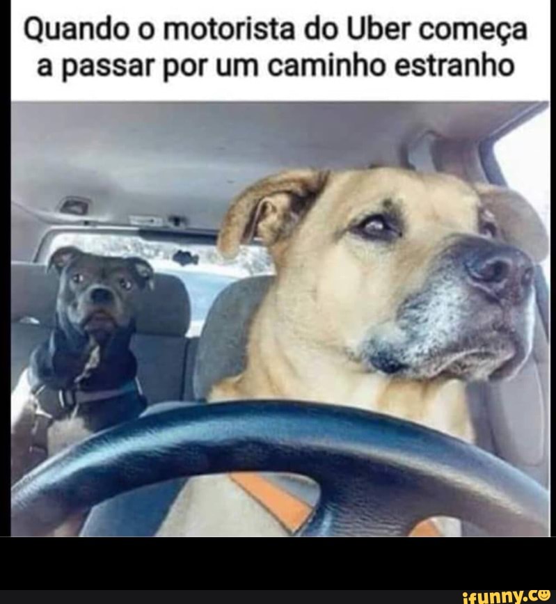 Quando o motorista do Uber começa
a passar por um caminho estranho -