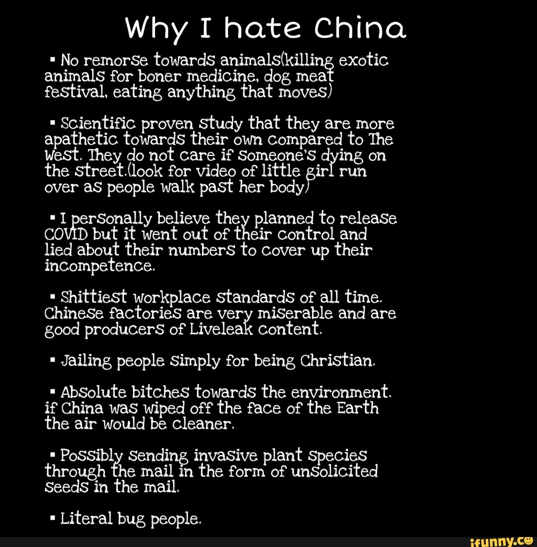 Why I hate China No remorse towards pani selling exotic