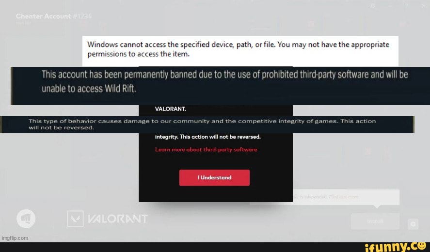 Windows cannot access the specified device, path, or file. You may not have the appropriate This