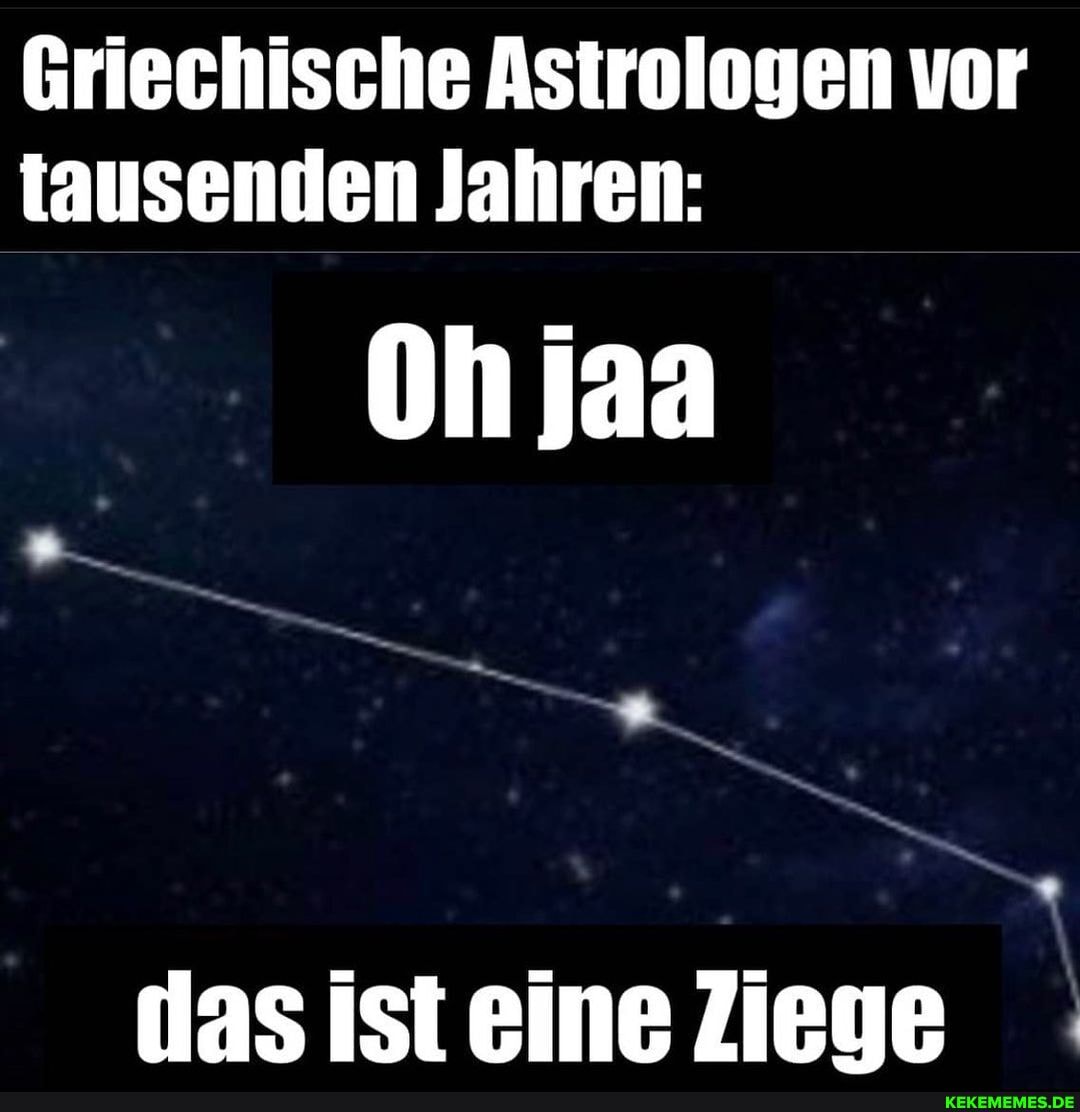 Griechische Astrologen vor tausenden Jahren:
das ist eine Ziege