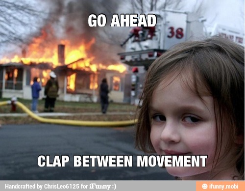 CLAP BETWEEN MOVEMENT