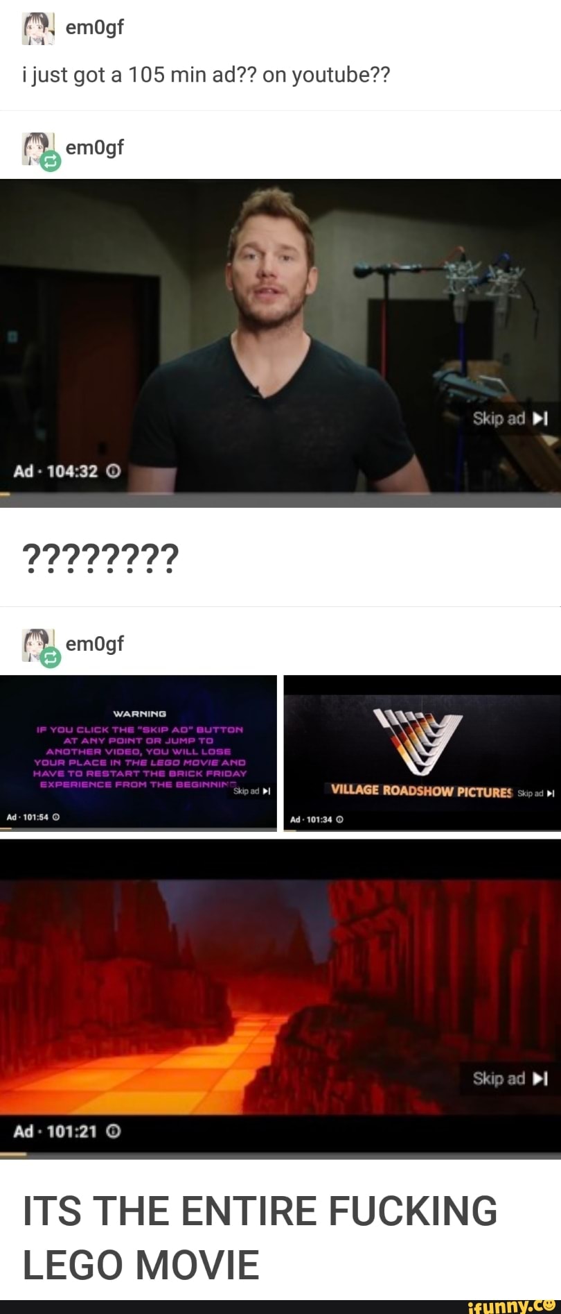 ijust got a 105 min ad?? on youtube??
104:32 O
222992929
WARNING NY
ac