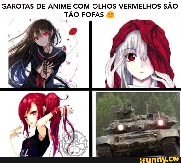 GAROTAS DE ANIME COM OLHOS VERMELHOS SÃO TÃO FOFAS