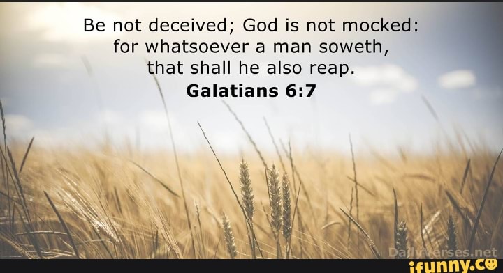 Be Not Deceived: God Is Not Mocked: For Whatsoever Man Soweth, That ...