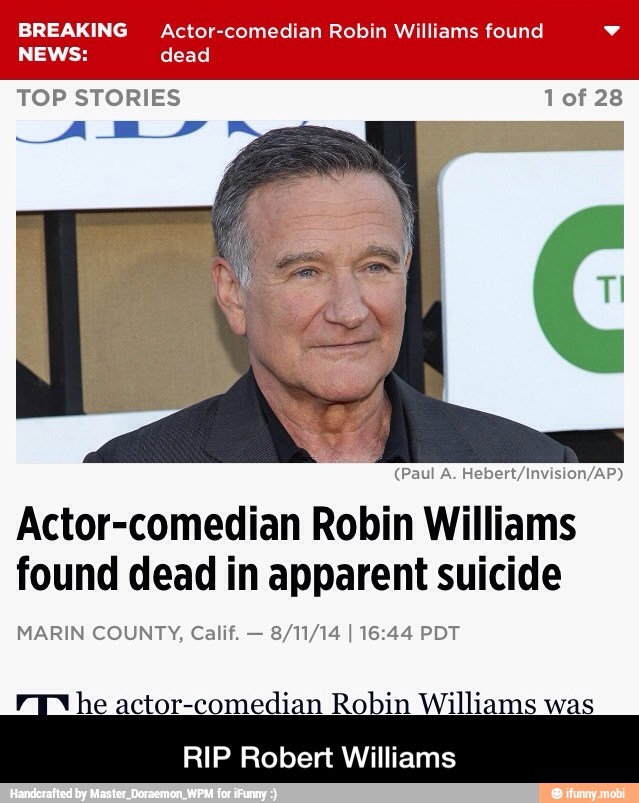 Paul A Hebert Invision AP Actor Comedian Robin Williams Found Dead   825072727028e9f4aeacb8b8d268d02600e5625ff373ab0b258f3251ae627879 1 