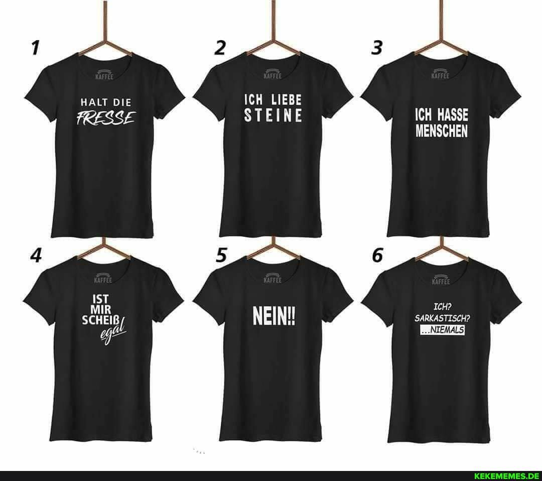 HALT DIE
ICH LIEBE STEINE
ICH HASSE MENSCHEN
ICH?
SARKASTISCH?
NIEMALS)