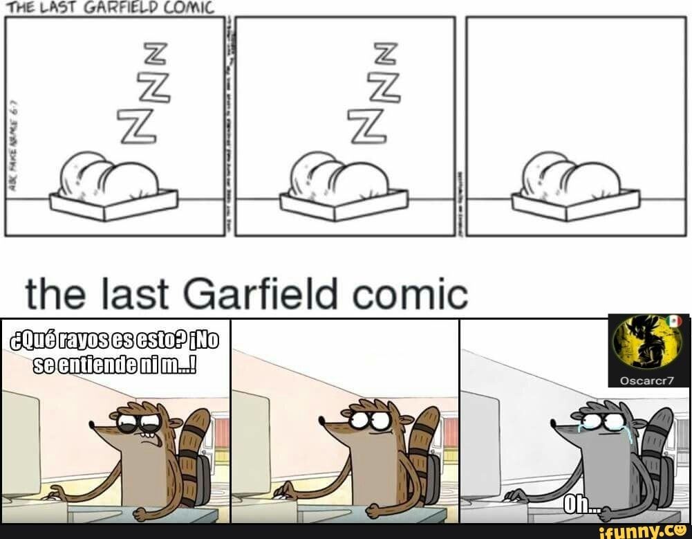 THE LAST GARFIELD COMIC the last Garfield comic GUNS iFunny