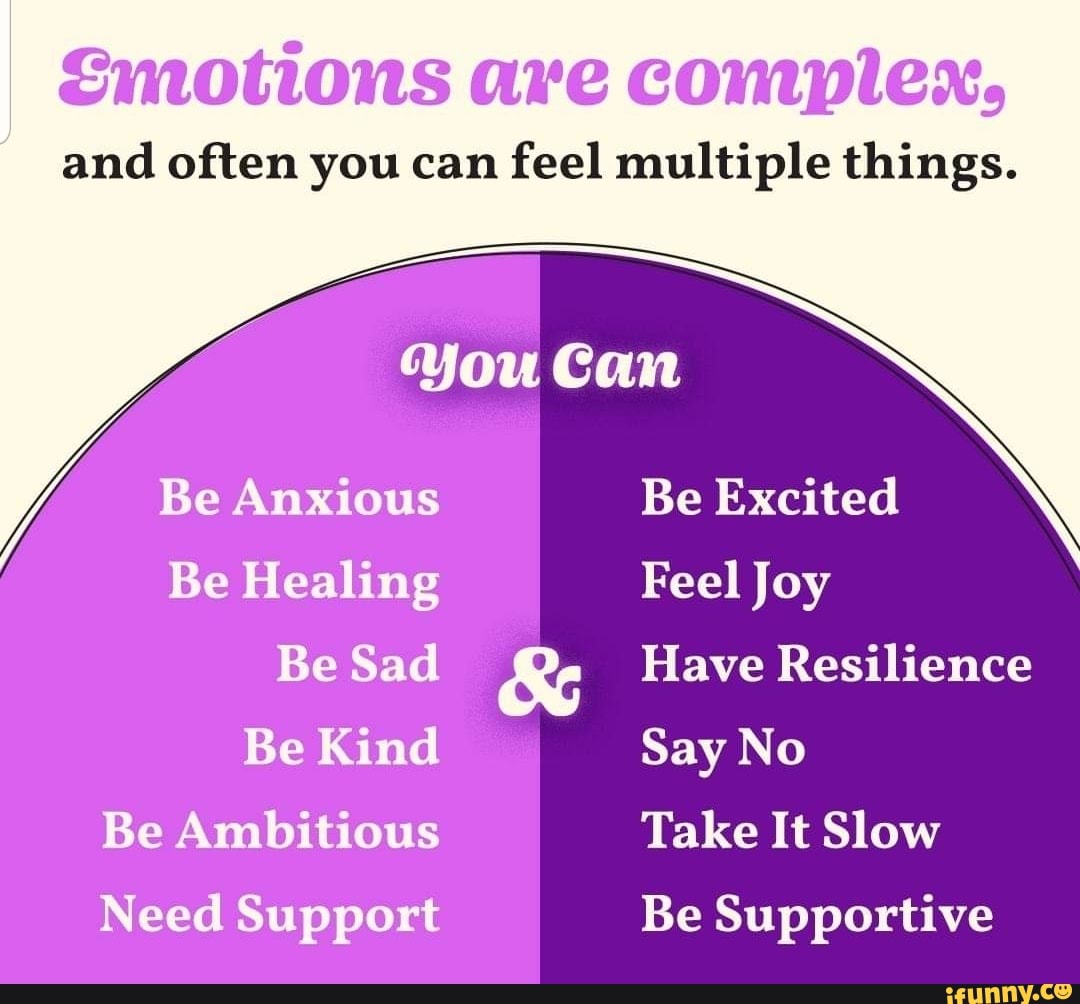 Emotions are complex, and often you can feel multiple things. You Can ...