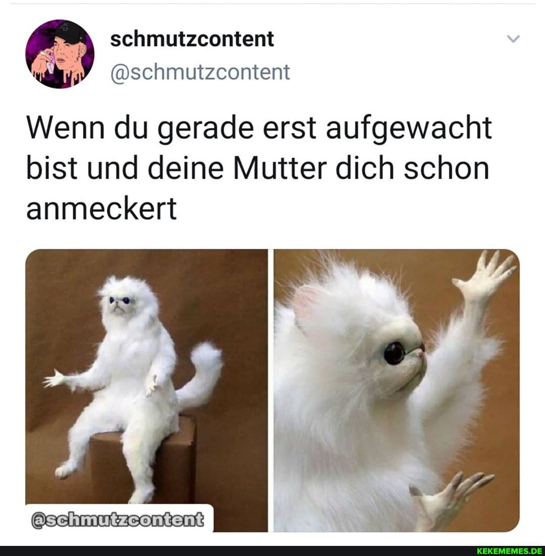 schmutzeontent
@schmutzeontent
Wenn du gerade erst aufgewacht bist und deine Mutter dich schon anmeckert
@schmutzcontent: