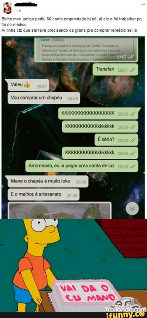 Arrombado, eu ia pagar uma conta de luz