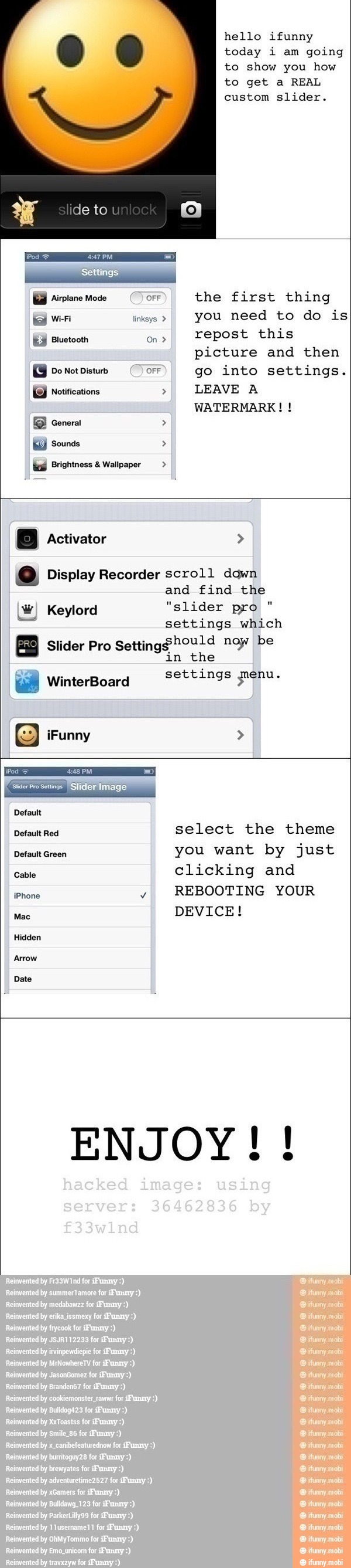 hello ifunny
today i am going
picture and then
Do Not Disturb OFF go into settings.
[9 notifications LEAVE A
WATERMARK! ES General o Display Recorder scroll down
and find the
W) Keylord "slider pro
settings which
Slider Pro
Setting$?0uld noy be
in the