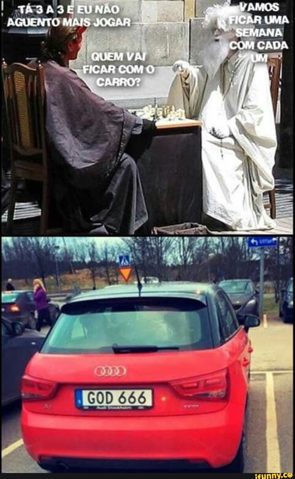 TAS ASFEUNAO VAMOS
AGUENTO MAIS SOGAR FICAR UMA SEMANA COM CADA QUEM VAI FICAR COM O CARRO?