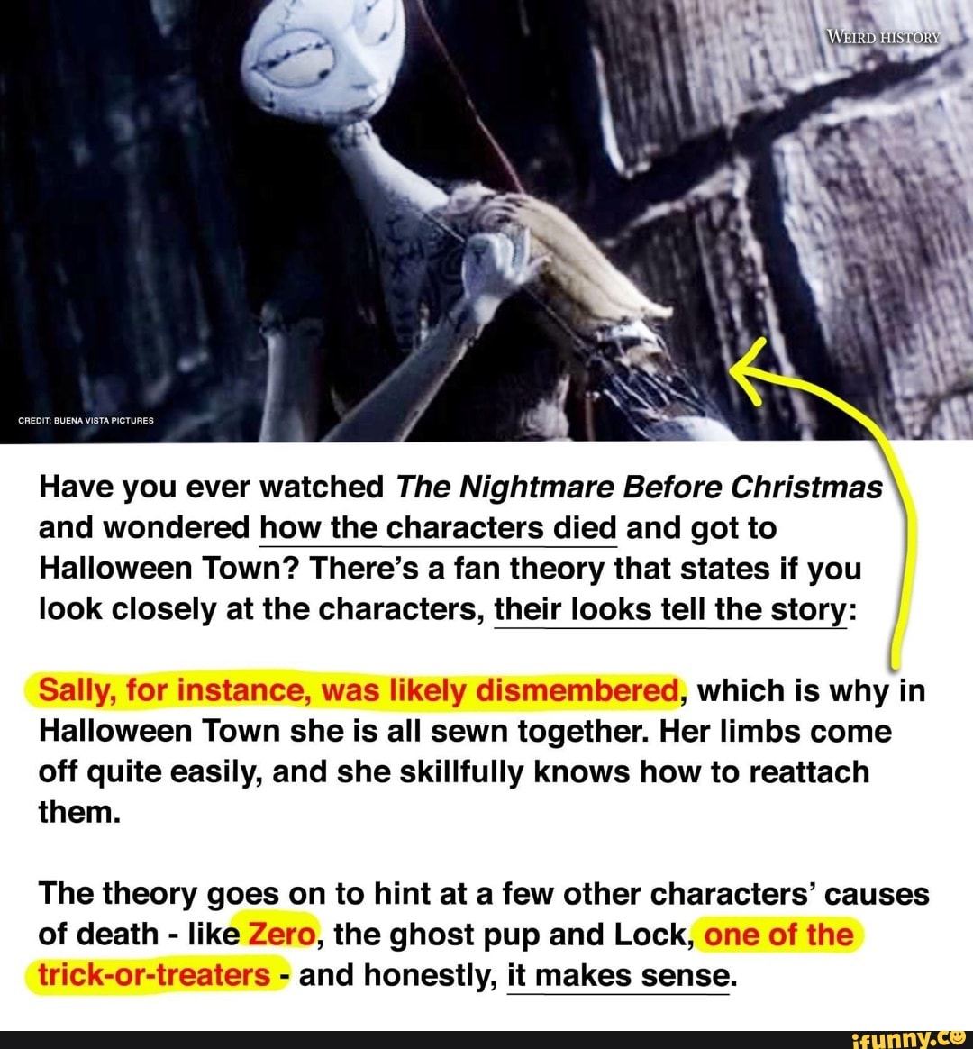 How Did The Nightmare Before Christmas Characters Die? Fan