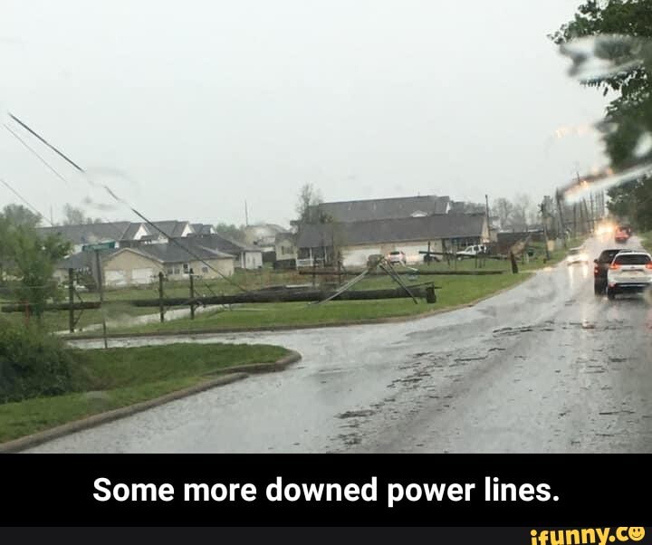 Some more downed power lines. - Some more downed power lines.