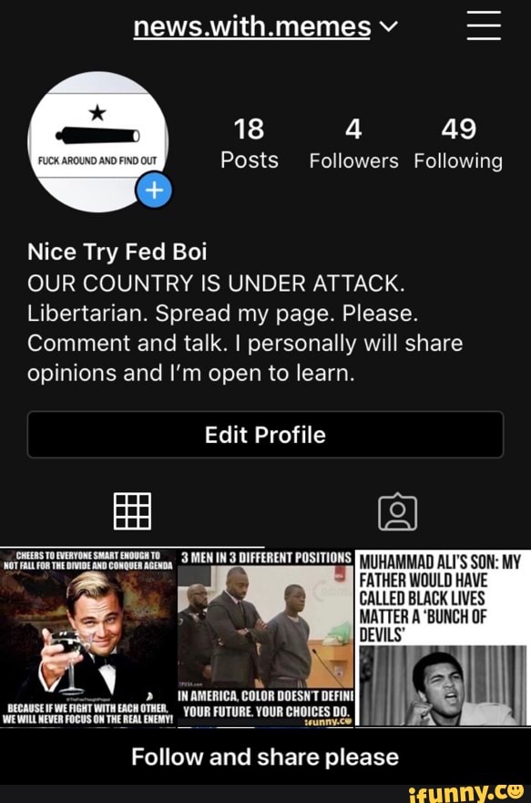 News.with.memes v Nice Try Fed Boi OUR COUNTRY IS UNDER ATTACK ...