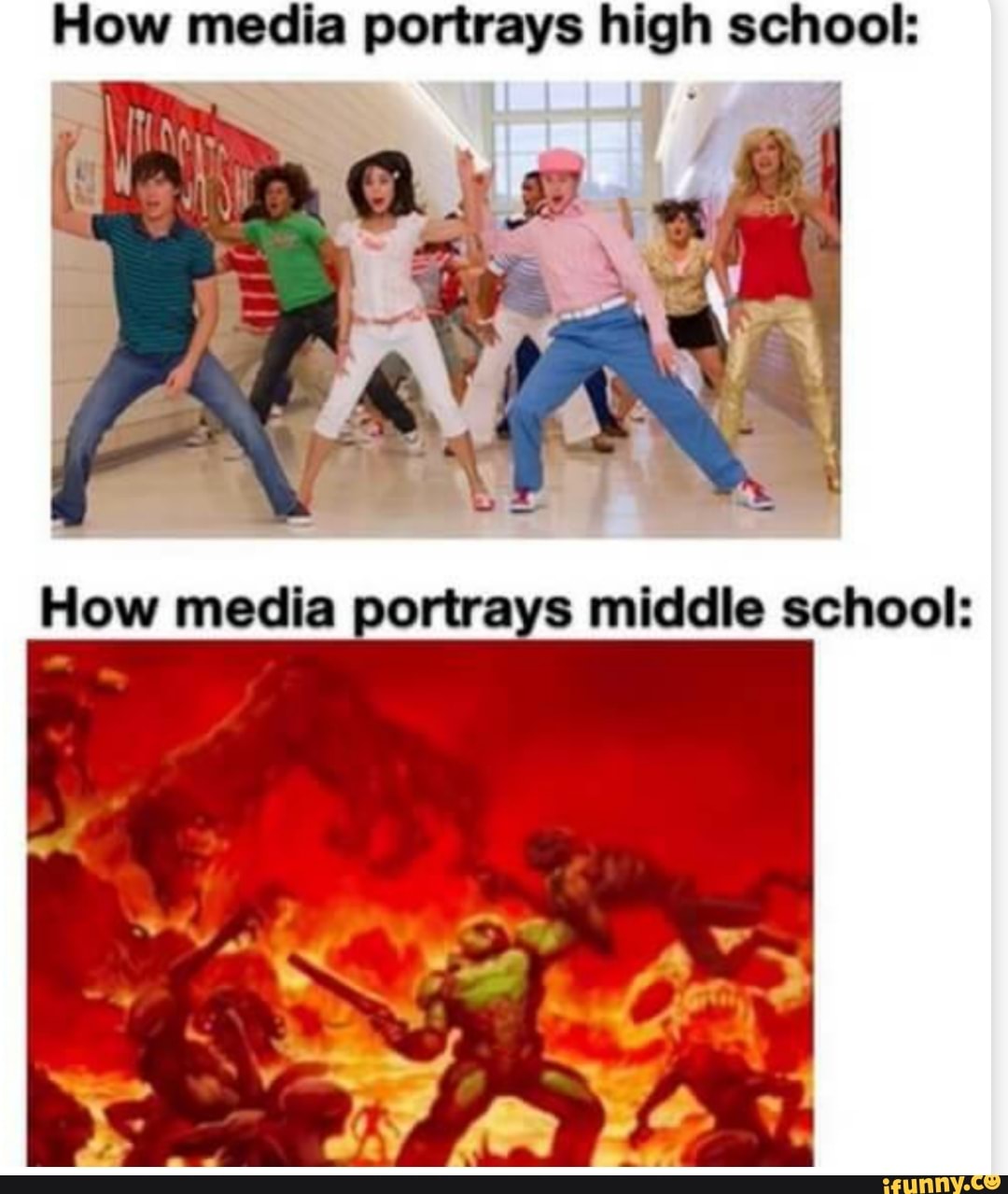 How media portrays high school:
How media portrays middle school: