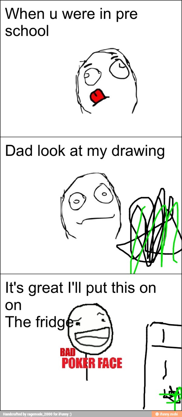 When u were in pre
school
Dad look at my drawing
It's great I'll put this on