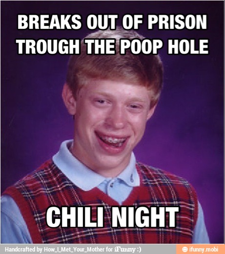 BREAKS OUT OF PRISON
TROUGH THE'POOP HOLE