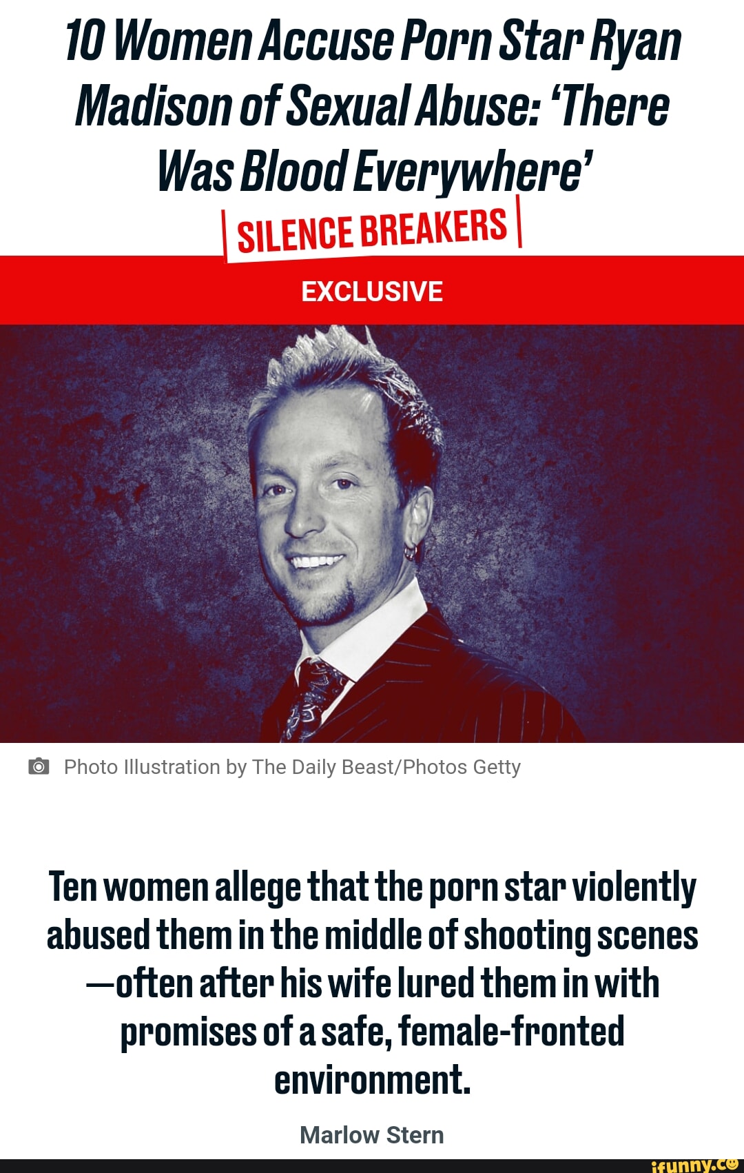 1080px x 1702px - 10 Women Accuse Porn Star Ryan Madison of Sexual Abuse: 'There Was Blood  Everywhere' SILENCE BREAKERS