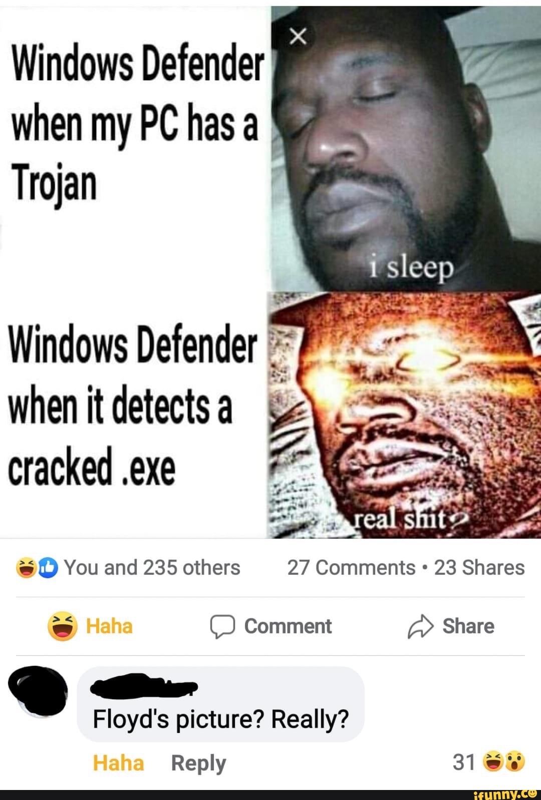 Windows Defender when my PC has a Trojan sleep Windows Defender when it