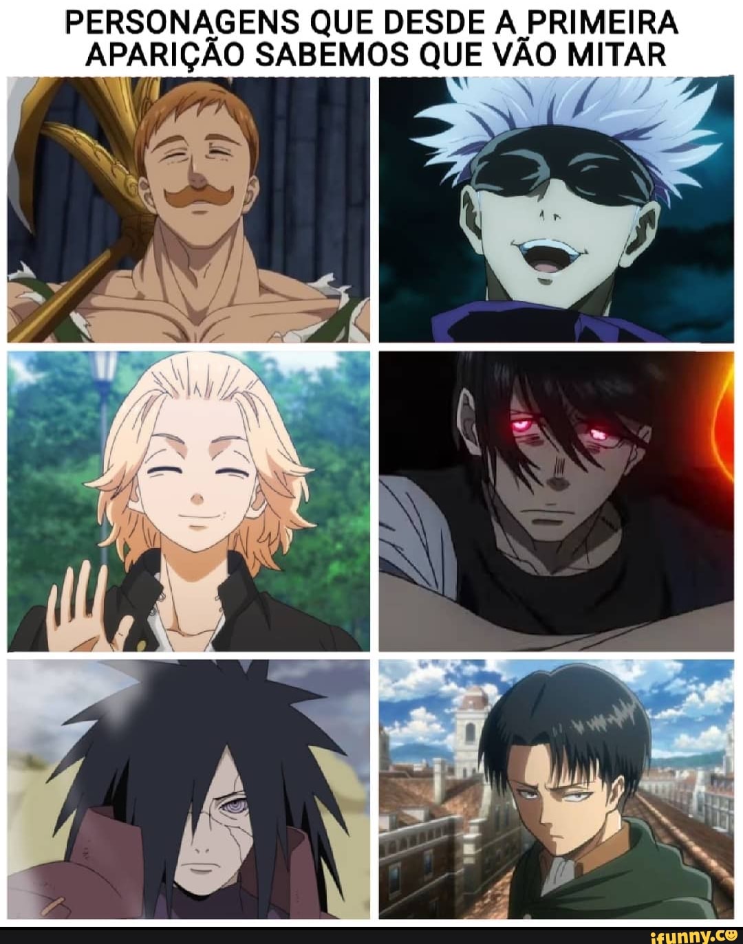 PERSONAGENS QUE DESDE A PRIMEIRA APARIÇÃO SABEMOS QUE VÃO MITAR
