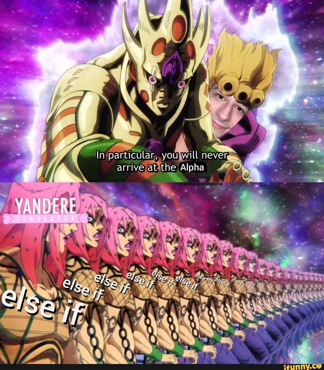 In particular, you will never
arrive at the Alpha