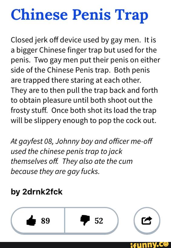 Chinese finger trap penis