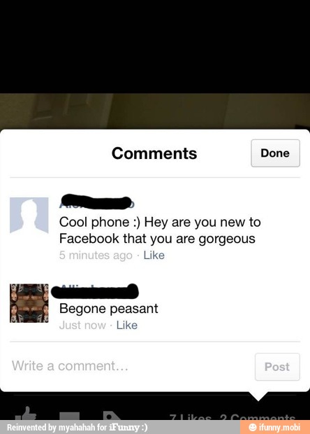 Comments PEO
Cool phone Hey are you new to
Facebook that you are gorgeous
Like [e Begone peasant
Like