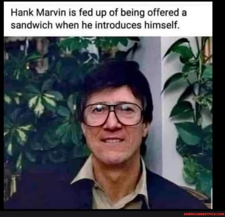 Hank Marvin is fed up of being offered a sandwich when he introduces  himself. or - America's best pics and videos