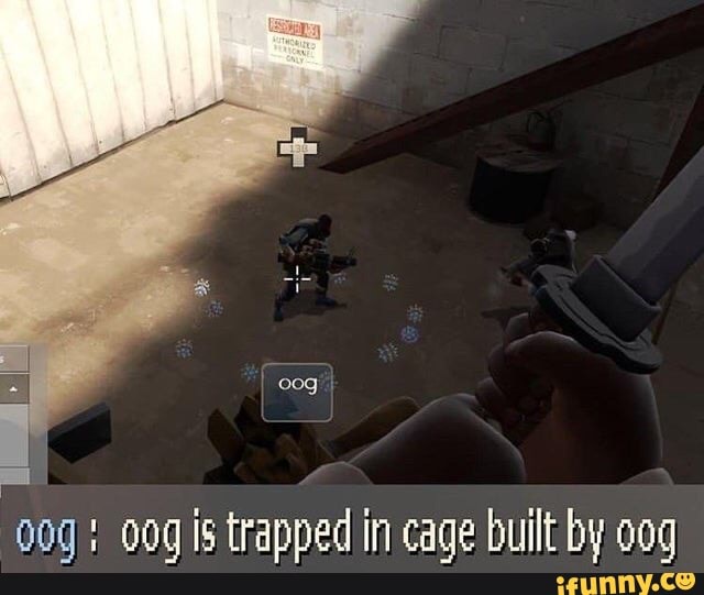 A
00g; 00g 1s trapped in cage built by oog